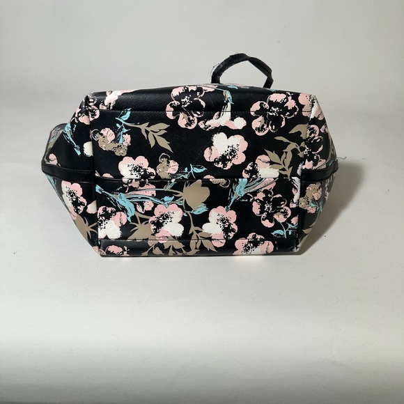 Kenneth Cole Reaction Black and Pink Floral Tote Bag - Picture 5 of 6